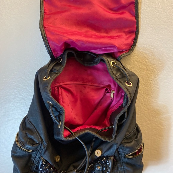 Y2K Juicy Couture Black Sequin Backpack with Gold Accents main image 10
